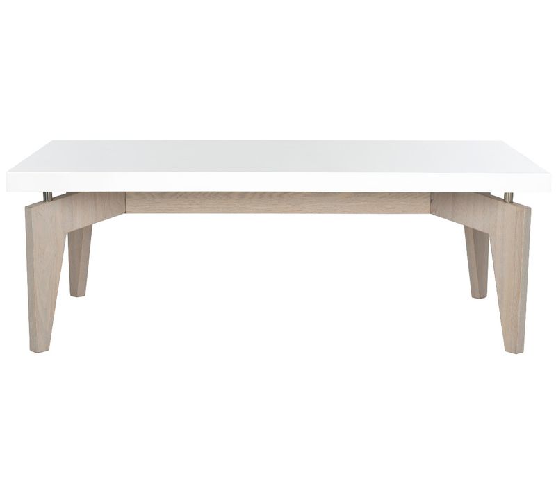 Tables Basses Vergie Gris/blanc Bois Embouti 109 X 59 X 38 Cm