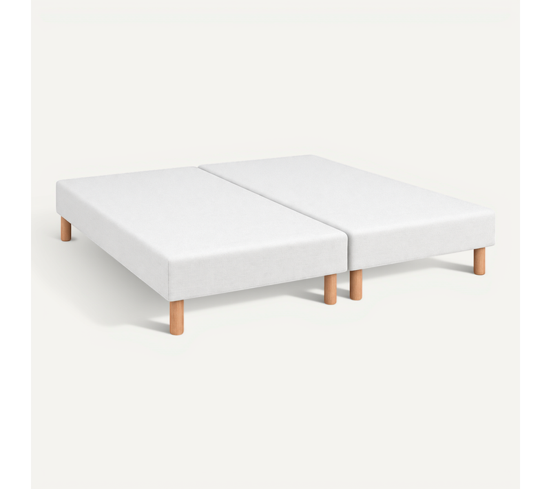 Lot De 2 Sommiers Tapissiers Blanc 70x190 Ensemble 140x190 Fabrication Française Artisanale