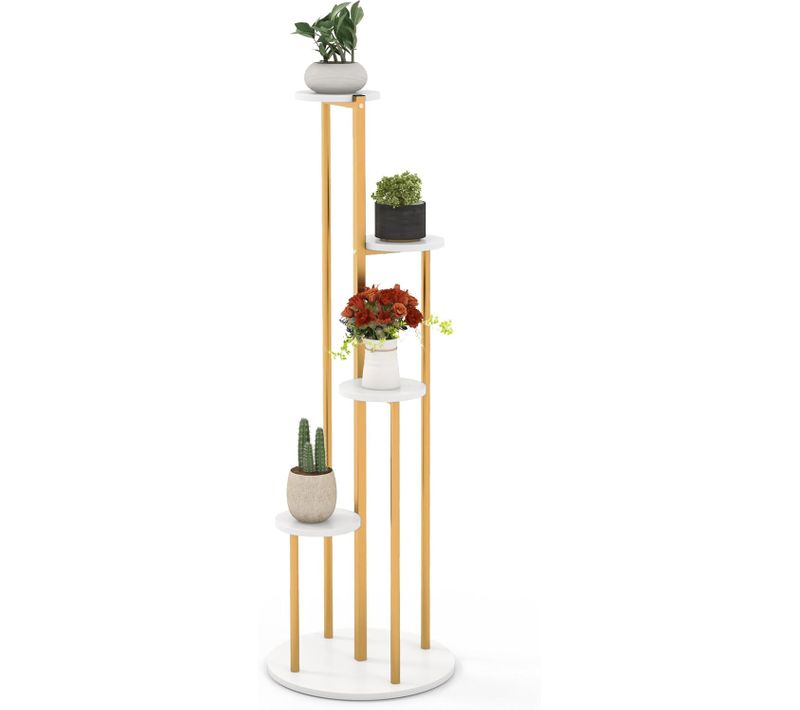 Support Pour Plantes D'intérieur à 4 Niveaux, 122,5 Cm De Haut Pour Petites Plantes