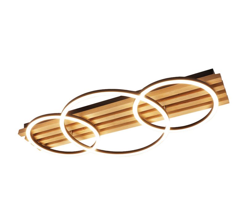 Plafonnier LED En Intensité Variable : 70 cm, Lampe De Salon, 46 w, Lampe De Chambre Moderne