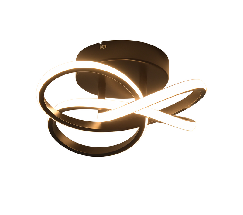 Plafonnier LED Pour Cuisine 28 W Lampe De Cuisine Noire, Design Moderne à Quatre Feuilles