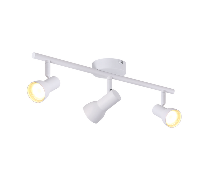 Spot De Plafond 3 Flammes Gu10, Lampe De Plafond Rotative à 350° Pour Salon Cuisine