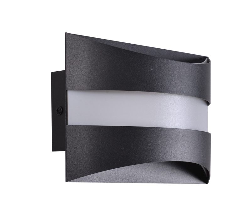 Applique Murale LED Intérieur Noire, Éclairage Mural Haut Et Bas, 5w 3000k Blanc Chaud Décorative