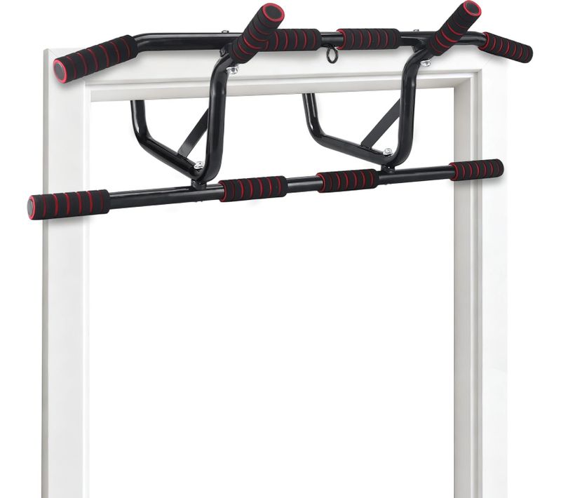 Barre De Traction Pour Cadre De Porte, Sans Vis, Poignées Rembourrées, 80-90 Cm.
