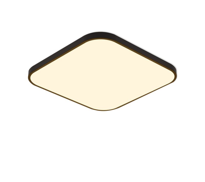 Plafonnier LED Ip44 19w 27cm Carré Noir Blanc Chaud Bain Cuisine