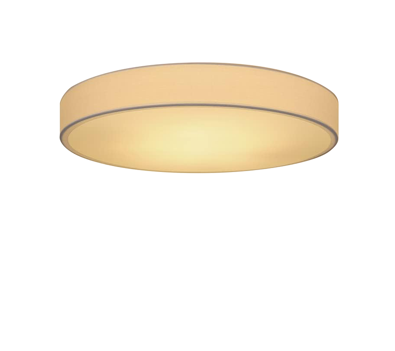Plafonnier LED Rond Blanc 30cm Moderne 12w Avec Abat-jour En Tissu 3000k Blanc Chaud