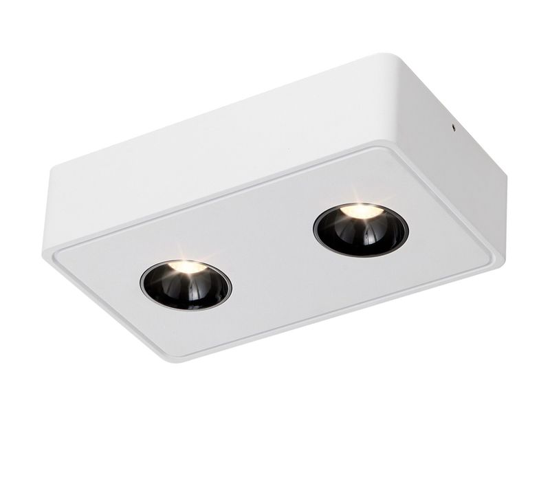 2 Spots De Plafond Ekig Blanc Chaud 11w En Saillie Petits Pour Cuisine Couloir Chambre