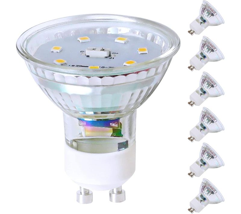 Lot 6 Ampoules LED Gu10 5w Blanc Neutre 4000k 110° Non Dimmable