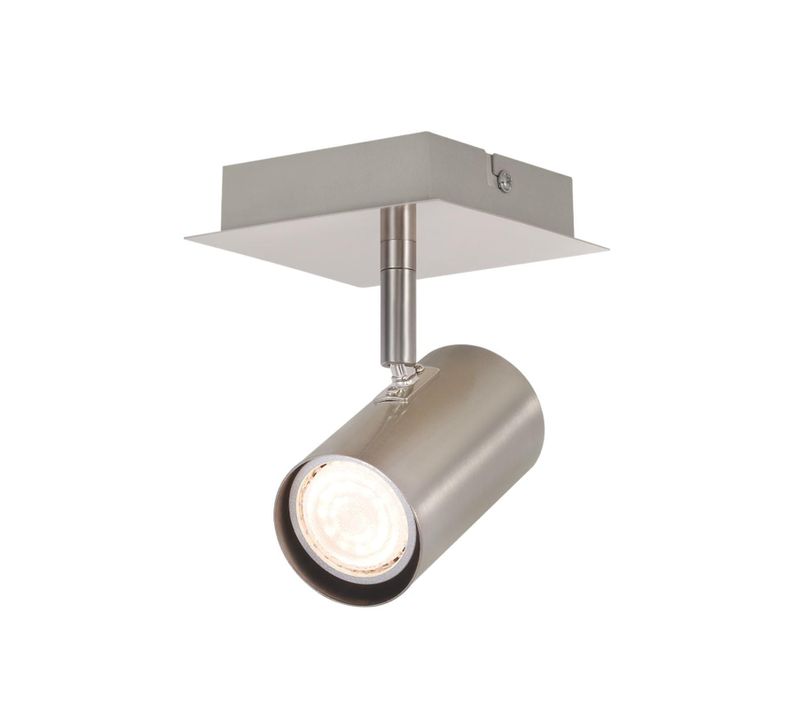 Spot De Plafond 1 Flamme Lampe De Couloir Gu10 - LED Spot De Plafond Nickel 330° Sans Ampoules