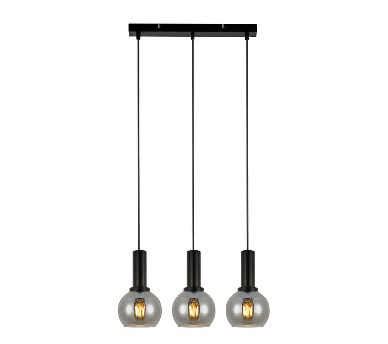 Suspension  Vintage 3 Flammes Lampe Suspendue Verre E27 à Manger Lampe Réglable En Hauteur