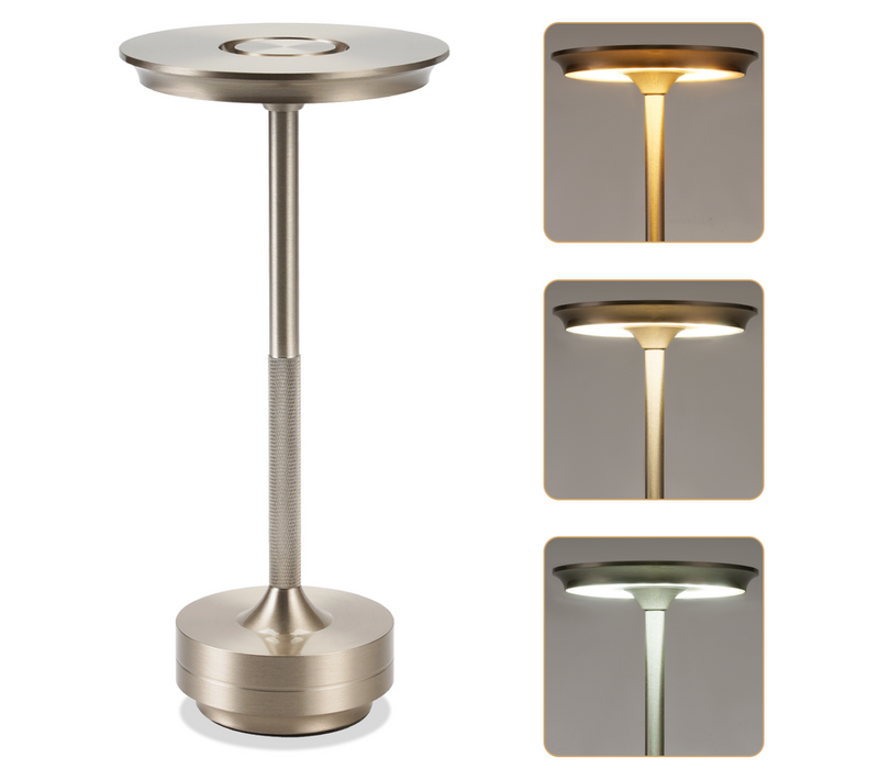 Lampe De Chevet Sans Fil à Piles Lampe De Table LED Tactile à Intensité Variable