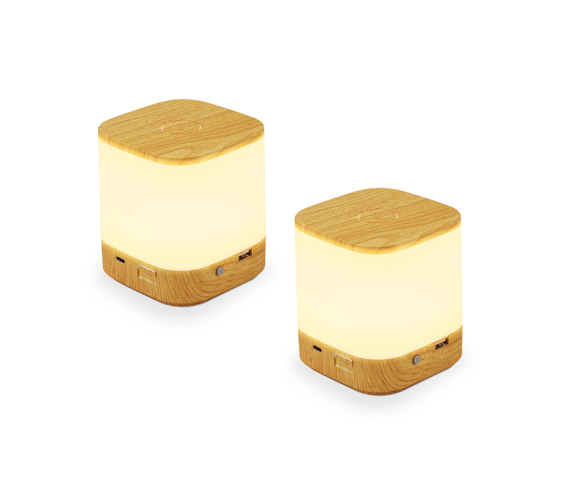 Lot De 2 Lampes De Table LED Avec Batterie Rechargeable De 1800 Mah,variateur Tactile 3000-6500k USB