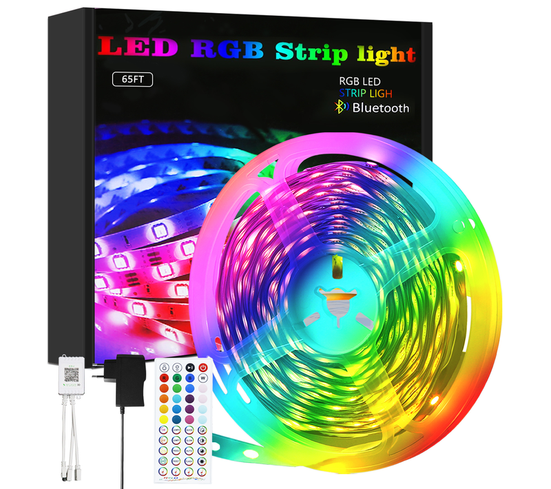 Bande LED  20 M Ruban LED Autocollant Pour Décoration De Fête De Jeu Bande Rvb Éclairage De Fond TV