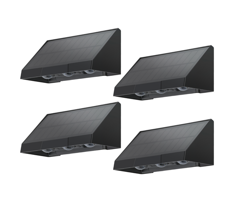 Lampes Solaires D'extérieur - 2 Appliques Murales Solaires D'extérieur à LED, Blanc Chaud 3 000 K