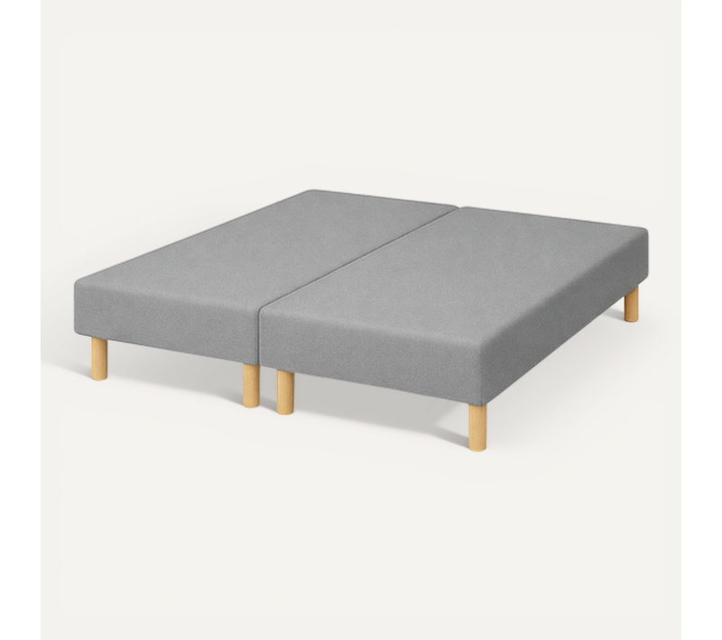 Sommier Tapissier Gris 90x200x2 (180x200) - Fabrication Française Artisanale