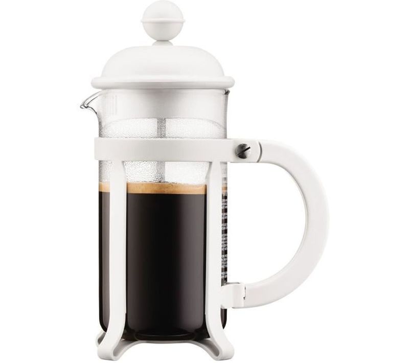 Cafetière à Piston Java 0,35 L – Blanc Crème, Verre Borosilicate