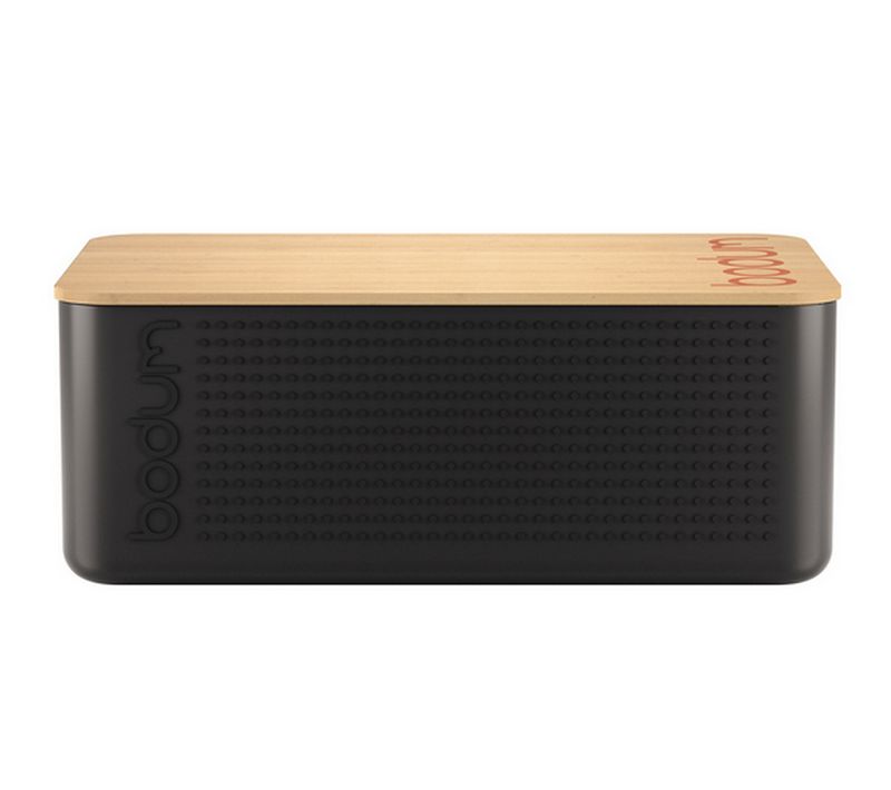 Boîte à Pain 29cm Bambou/plastique Noir - 11740-01