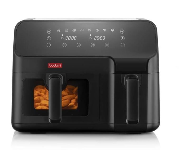 Friteuse Sans Huile - Double Compartiment 3,2l Et 5,1l - 2700 W - Noir