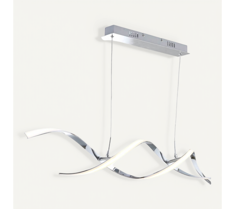 Suspension LED Double Barres Ondulées 110 Cm - Galba