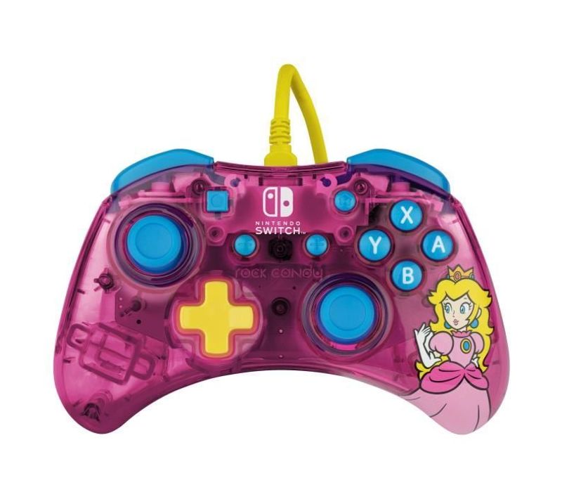 Manette De Jeu - Nintendo Switch - Peach Rock Candy - Filaire - Rose