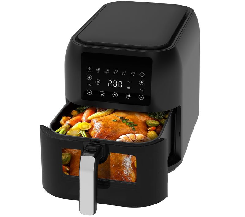 Friteuse à air chaud 8008 8,5L - 7 programmes, 1700W Airfryer, Fenêtre de visualisation