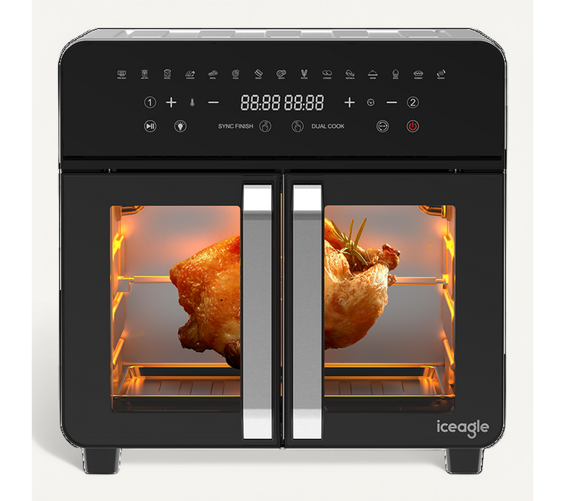 Double Zone Friteuse à Air Chaud Afto-2301dt 23l Noir