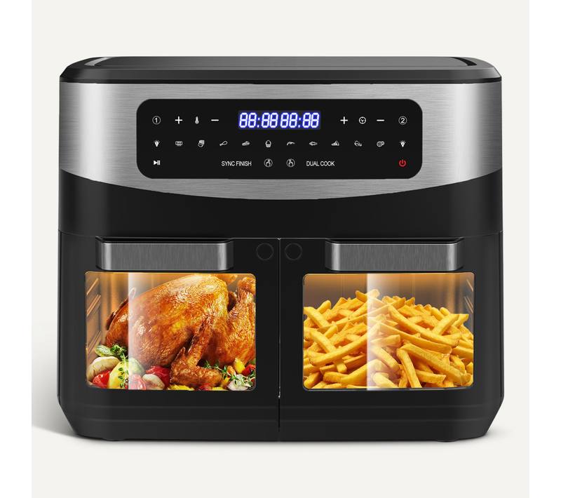 Friteuse Sans Huile Dual Zone 12l Friteuse à Air Chaud Air Fryer XXL