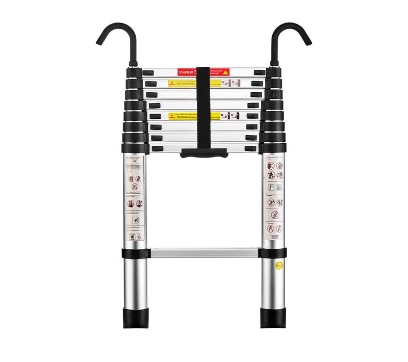 échelle Télescopique Pliante Diy De 2,6 M En Aluminium, Charge Max. 150 Kg