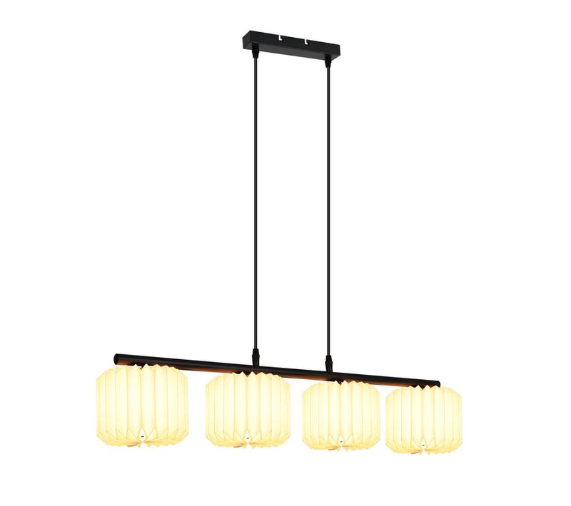 Suspension Vintage 4 flammes pour table à manger, salon, salle à manger, couleur blanche.