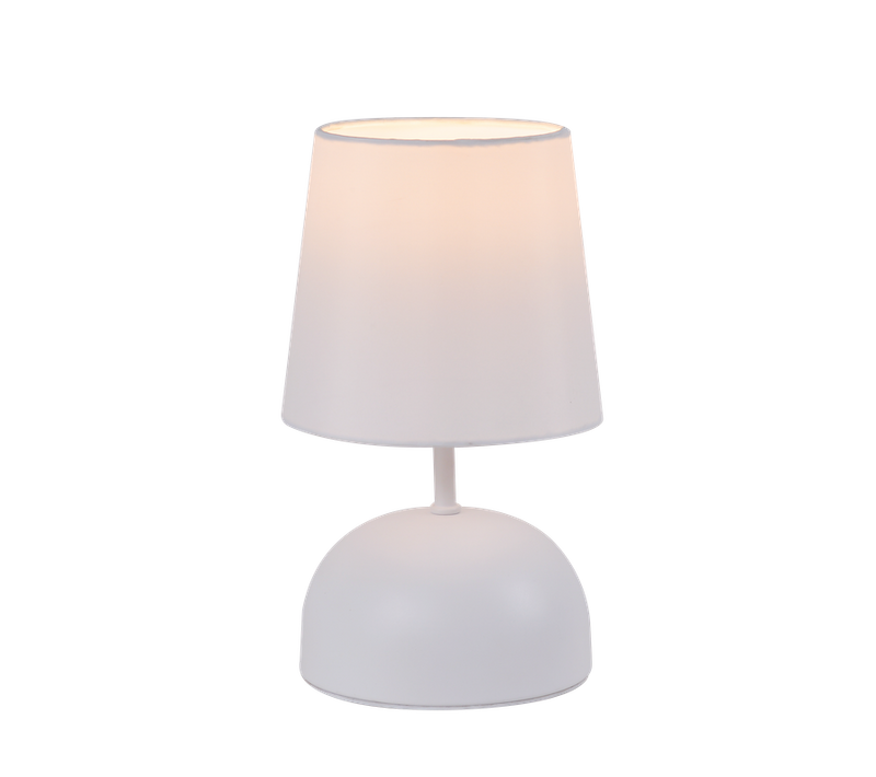 Lampe De Chevet En Tissu Blanc, Design Moderne Avec Câble (sans Ampoule).