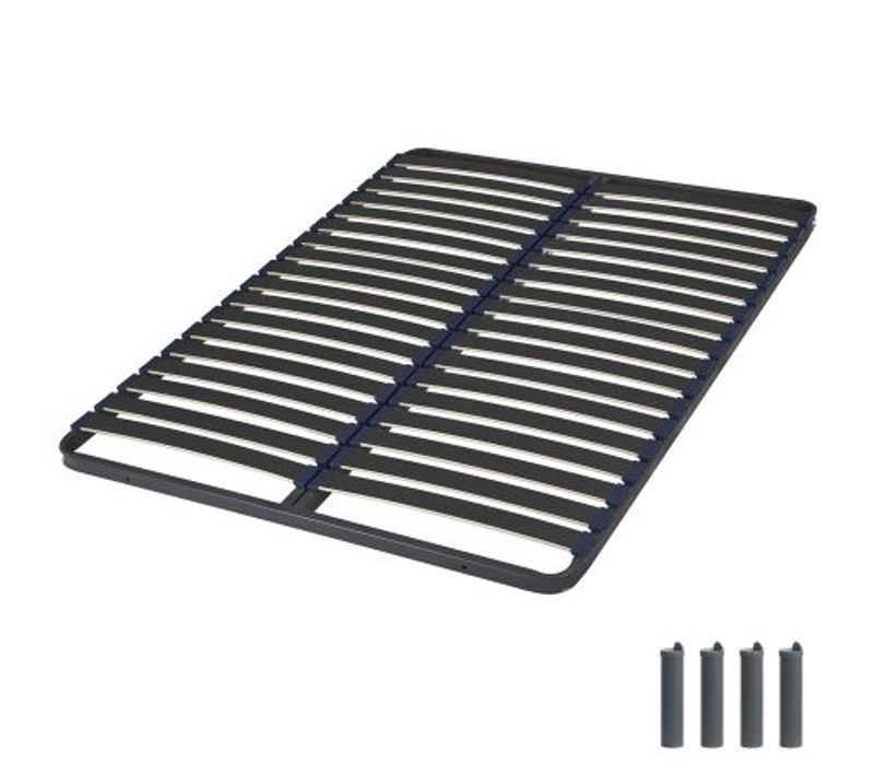 Sommier à Lattes + Pieds 140x200 C39 - 36 Lattes Bois - Fabrication Française