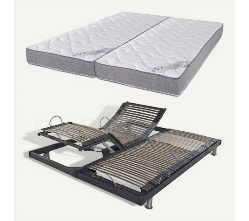 Ensemble matelas et sommier relaxation Tpr S50 Wave 80+80x200