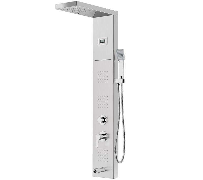 Colonne De Douche Hydromassante Avec Affichage LED De La Température, Mitigeur 5 Fonctions Avec