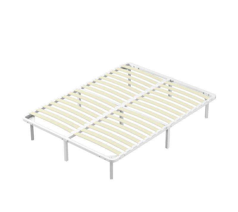 Sommier à Lattes 140x190 Cm, 2x16 Rangs,  Incl. 9 Repose-pieds