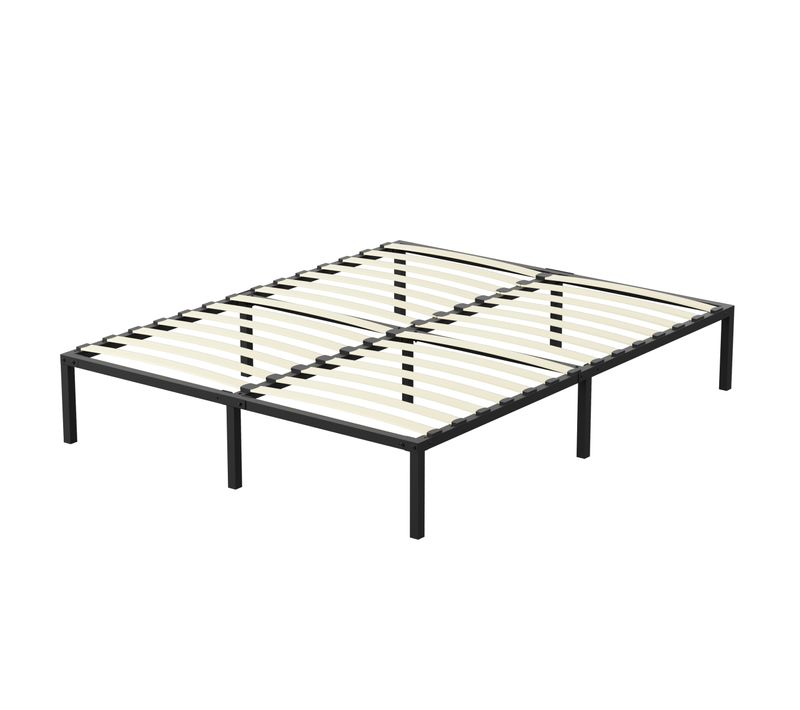 Sommier à Lattes 140x190 - 2 Rangées De 14 Lattes - 9 Pieds - Montage Facile