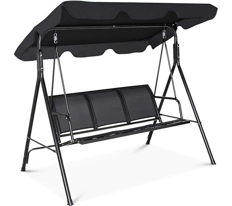 Chaise Longue 3 Places Balancelle Jardin Balançoire Banc Jardin Balançoire à Bascule Banc