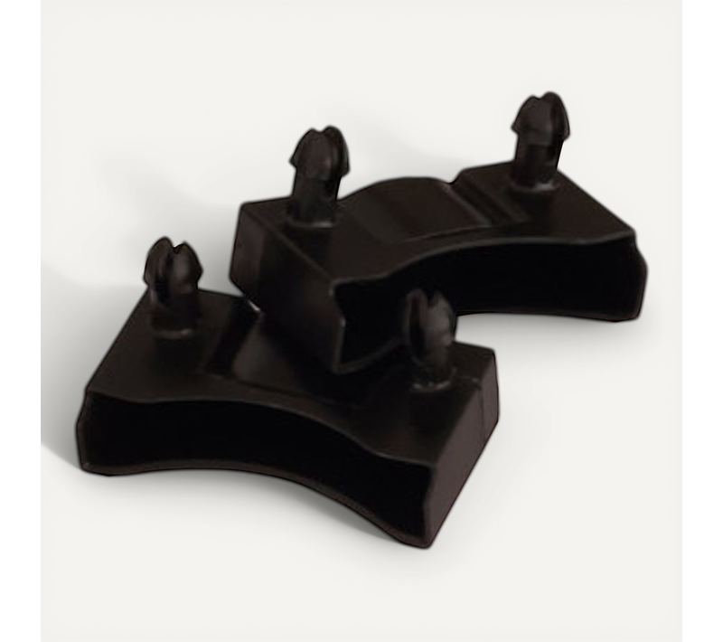 Lot De 2 Embouts Noir Pour Lattes 48 X 8 Mm