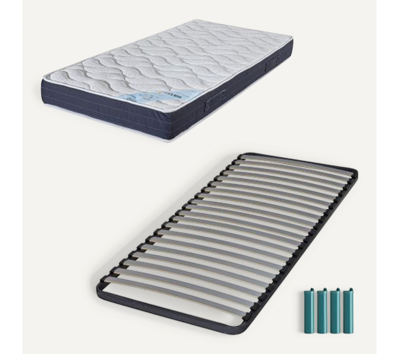 Matelas Et Sommier 140x190 Mousse - Melior - Soutien Ferme - Fabriqué En France
