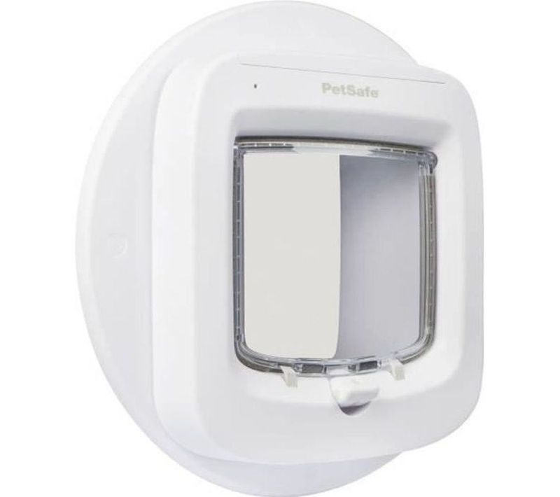 Adaptateur Vitrage Métallique Blanc Pour Chatière Microchip 212–285 Mm
