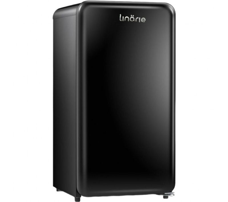 Réfrigérateur Table Top Rétro 91l Noir Avec Compartiment Congélateur Intégré Lk90ttblack