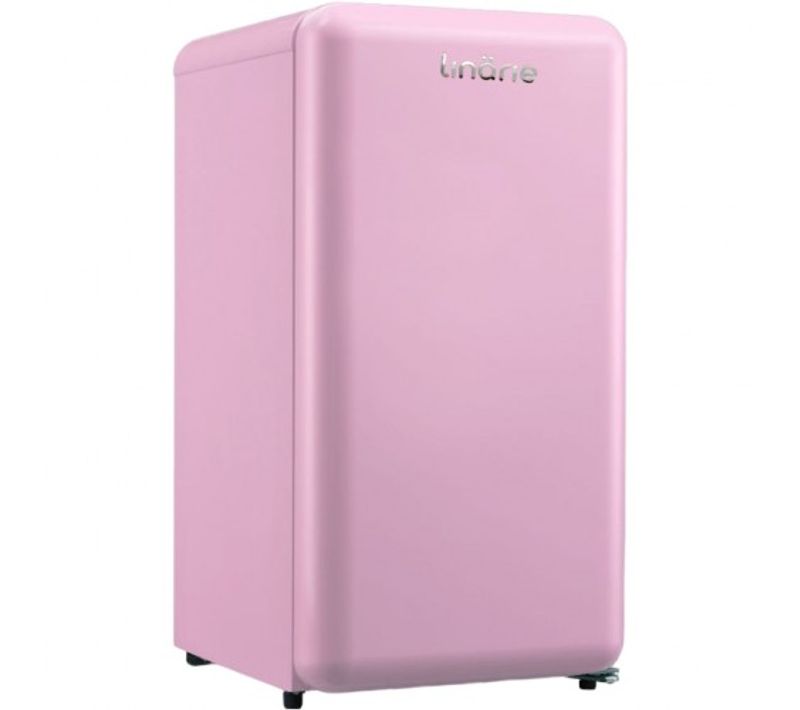 Réfrigérateur Table Top Rétro 91l Rose Avec Compartiment Congélateur Intégré Lk90ttpink
