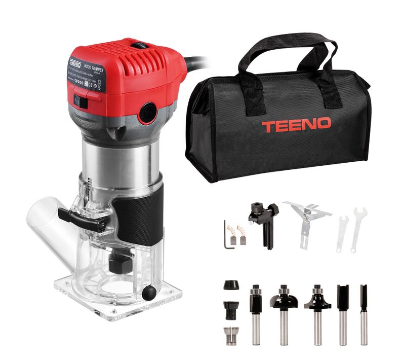 Affleureuse électrique 710w 13000-33000 Rpm Avec Housse Anti Poussière, Affleureuse À Bois Avec 15