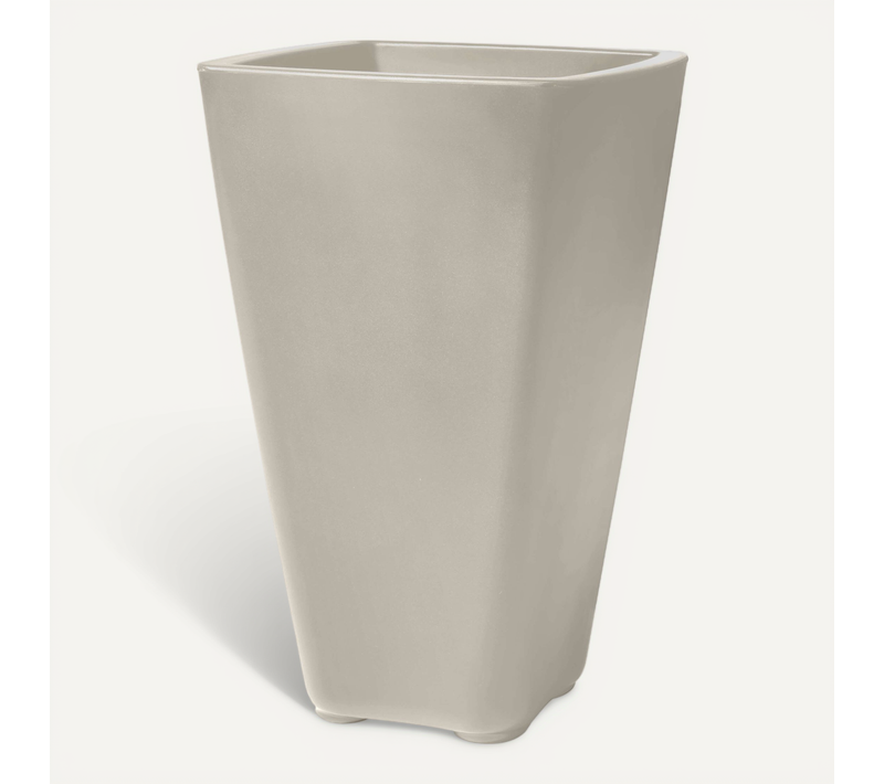 Step2 Bridgeview - Pot De Fleur Grand - Béton - 42,8 X 42,8 X 66 Cm - Jardinière Balcon Léger Et