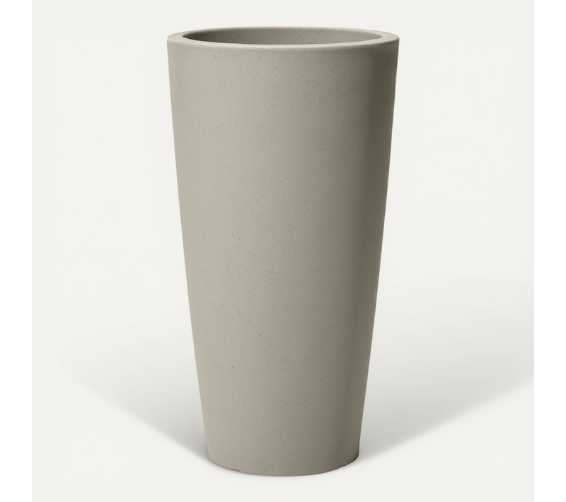 Step2 Tremont Pot De Fleur - Rond Et Grand - Béton - 38,1 X 38,1 X 71,1 Cm - Jardinière Balcon Léger