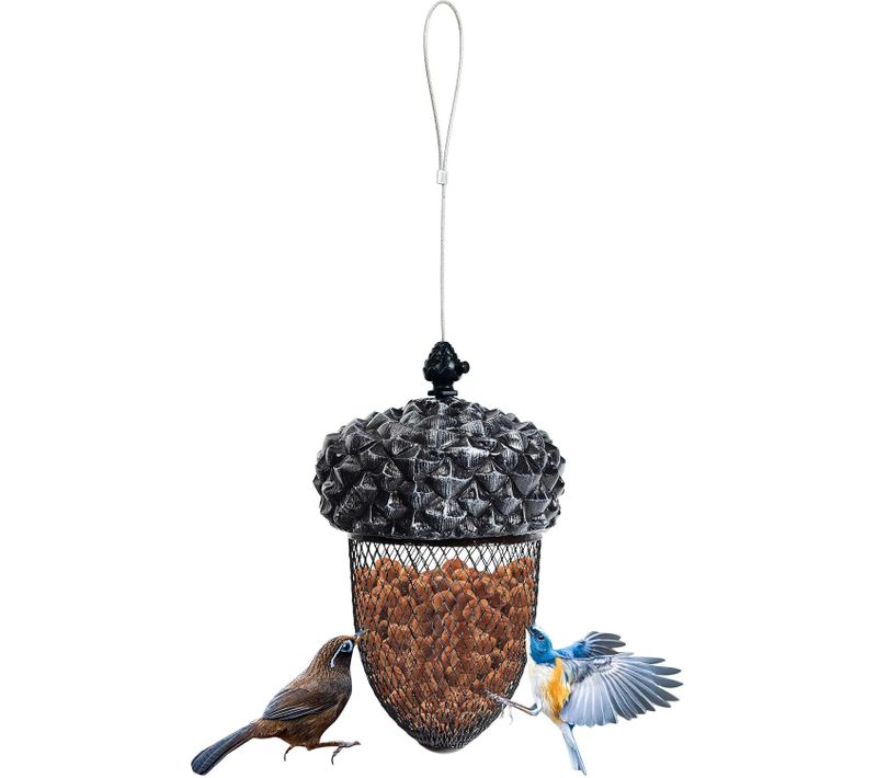 Mangeoire Pour Oiseaux à Suspendre Distributeur De Nourriture Extérieur Pour Boules De Graisse