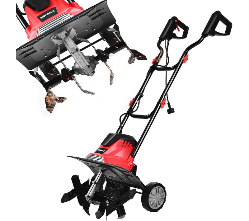 Motobineuse Motoculteur Électrique 1200w Profondeur Travail 22cm Largeur 35cm Réglables 4 Lames