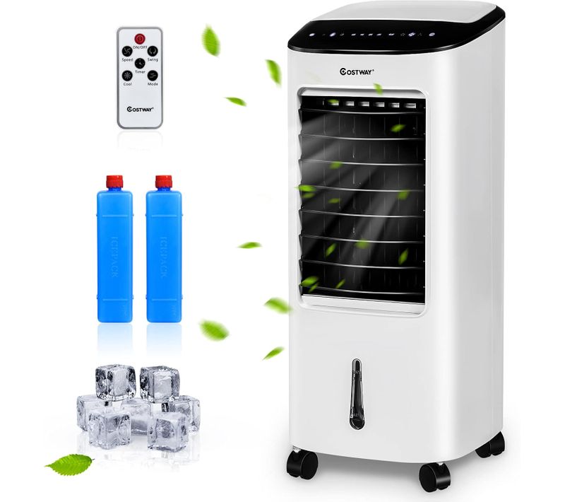 Climatiseur Mobile Silencieux 4-en-1, Réservoir D'eau De 7l, Rafraîchisseur D'air Avec Télécommandé