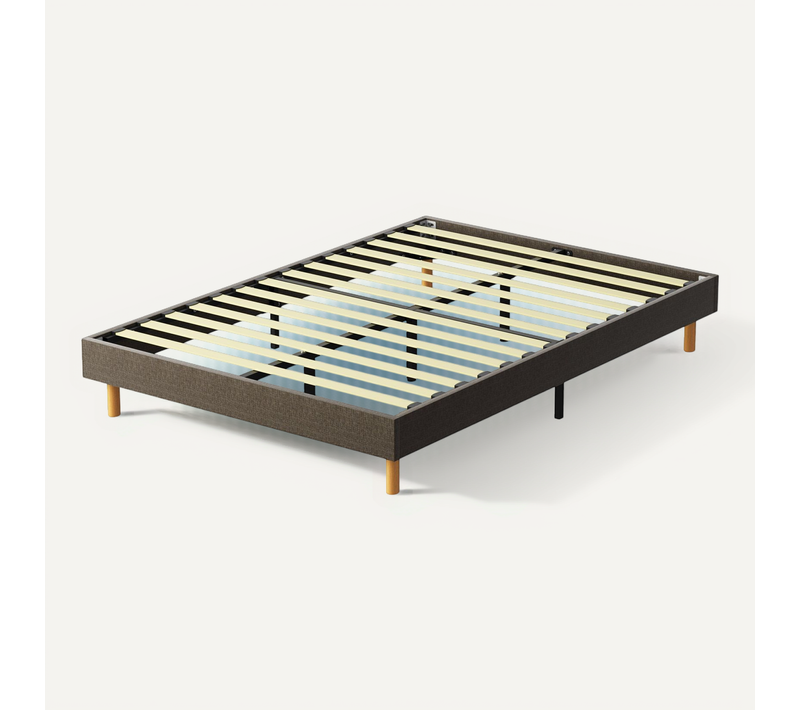 Sommier Tapissier 140x200cm en kit, 14 Lattes, 9 Pieds Hauteur Du Cadre 29 Cm