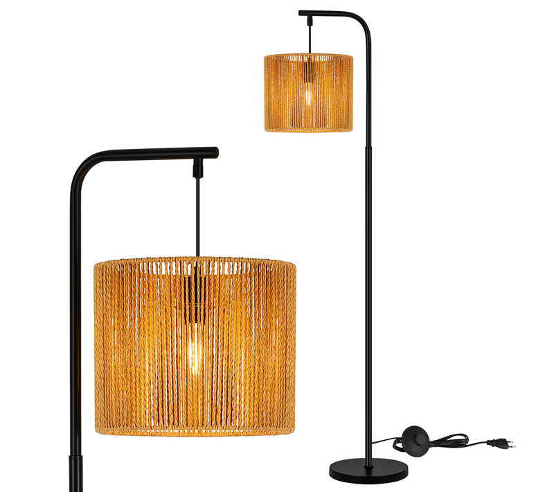 Lampadaire Salon Lampadaire Vintage Lampadaire Noir Avec Interrupteur Au Pied E27 164cm