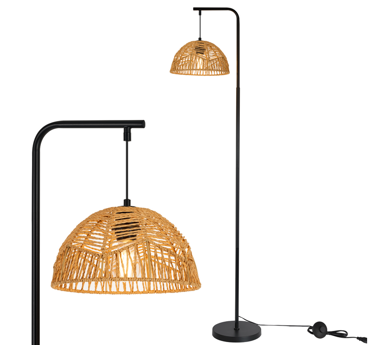 Lampadaire Noir Lampadaire Vintage Avce Interrupteur Au Pied 164cm E27 Pour Chambre San Ampoule